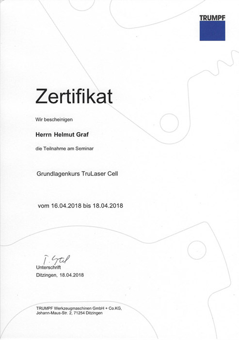 Grundlagenkurs TruLaser Cell Programmierung