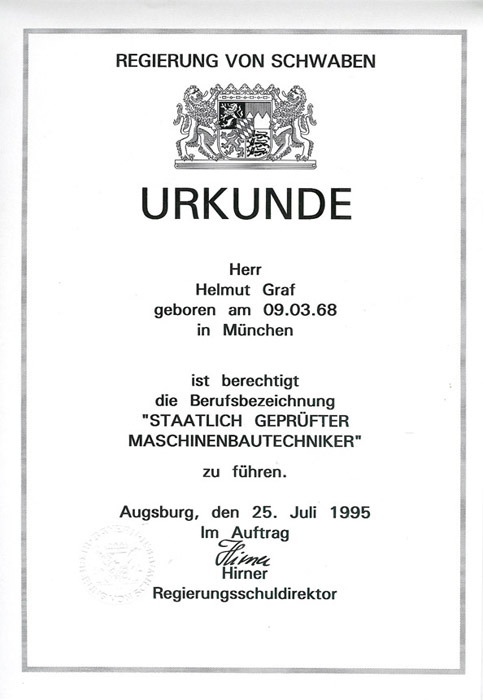 Maschinenbautechnikerbrief