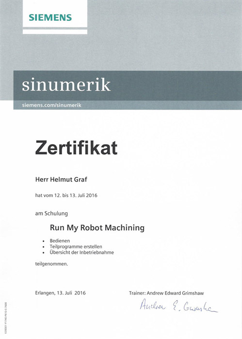 Run My Robot Machining